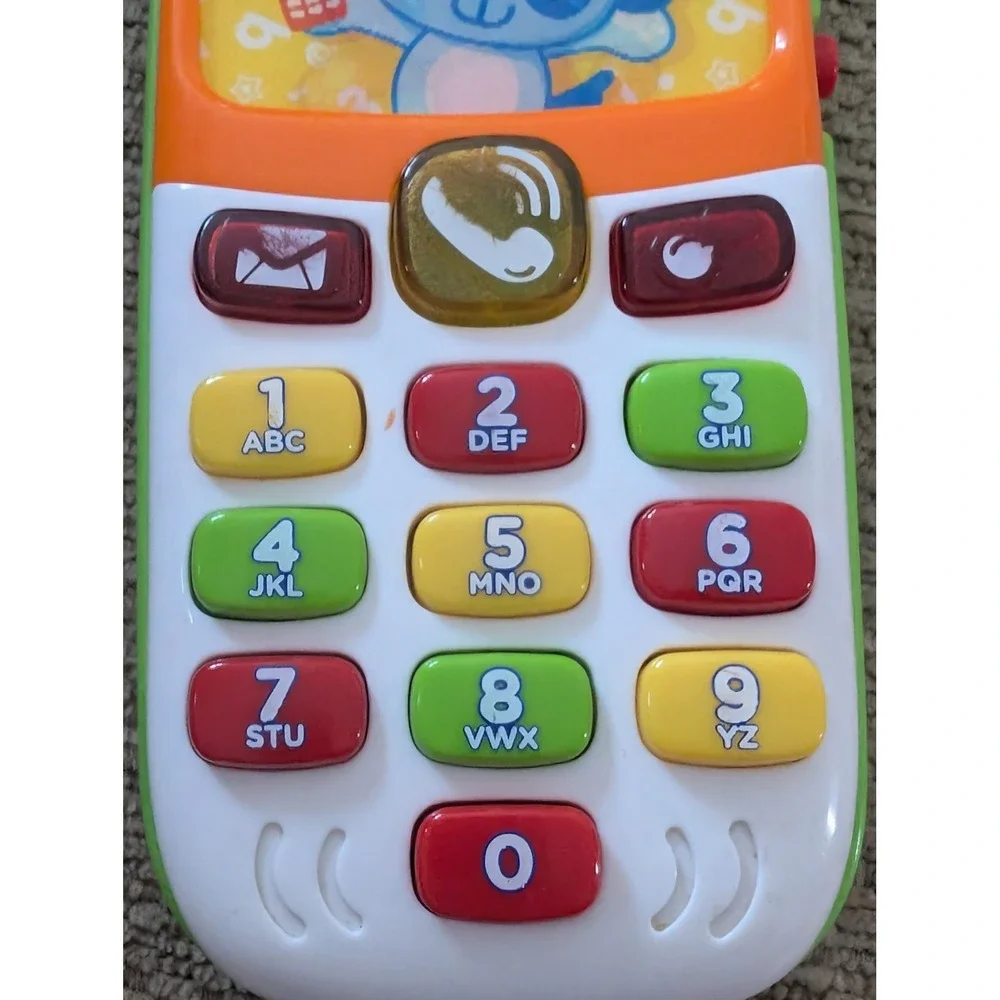 VTech‎ Little SmartPhone Orange Green Puppy Learning Toy Music Lights works